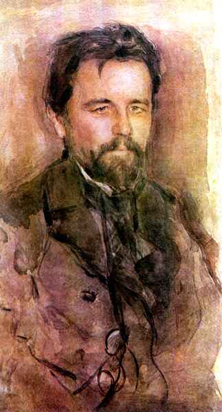 Painting of Anton Chekhov by Valentine Serov