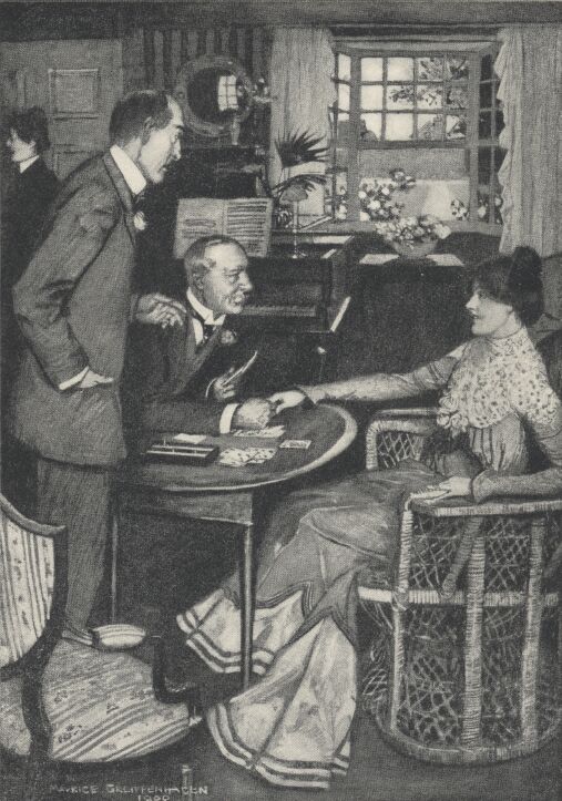 An illustration for the story A Mixed Proposal by the author W. W. Jacobs
