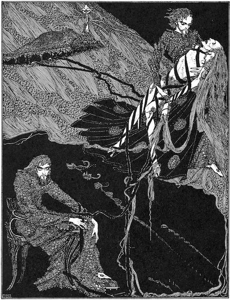 An illustration for the story Berenice by the author Edgar Allen Poe