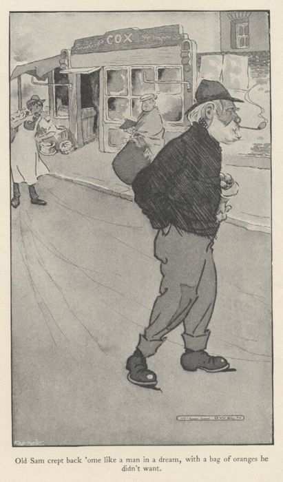 An illustration for the story The Four Pigeons by the author W. W. Jacobs