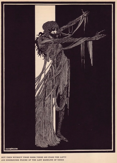 An illustration for the story The Fall of the House of Usher by the author Edgar Allen Poe
